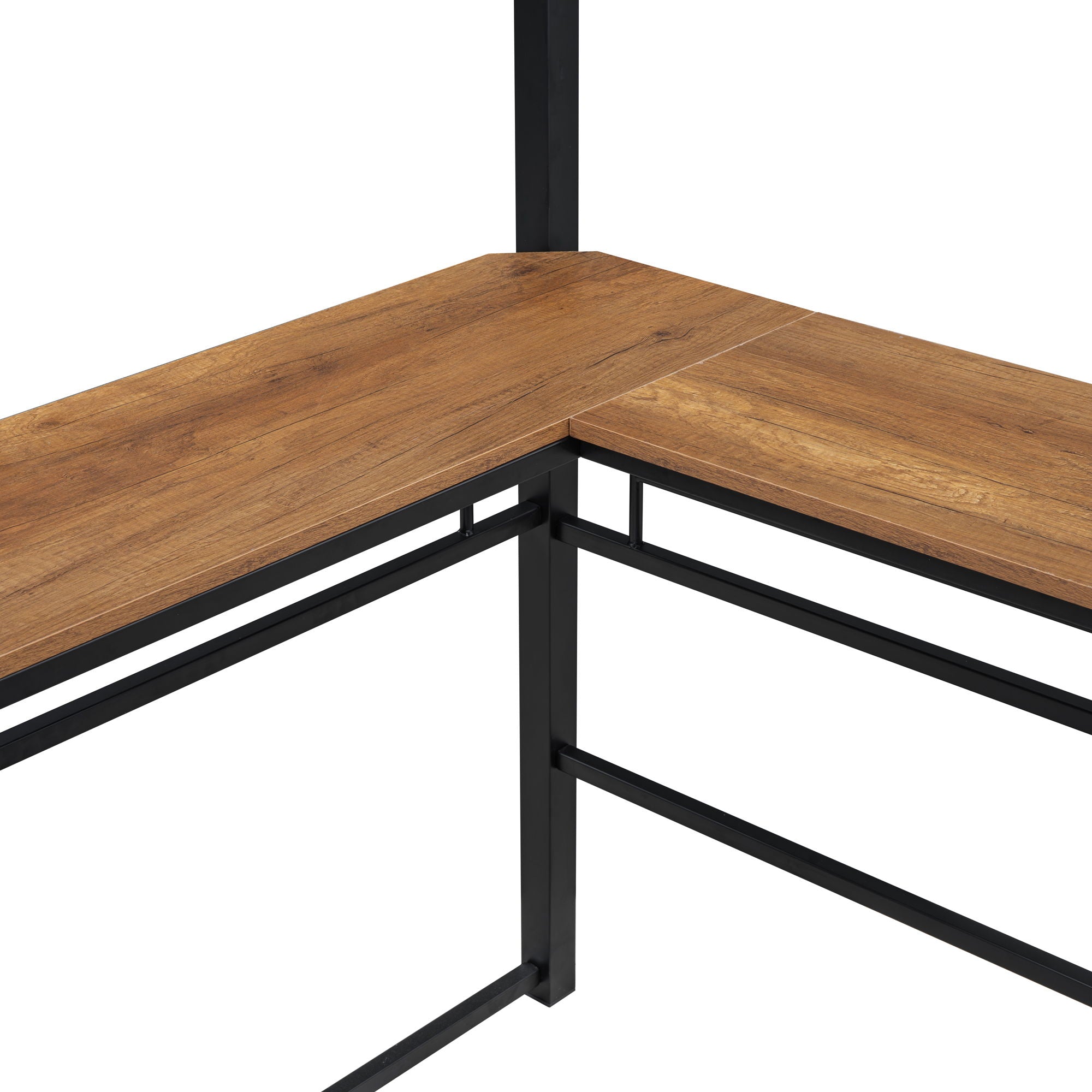 Loft Bed & 3 Layers Of Shelves And L-Shaped Desk by HouseOfZazla