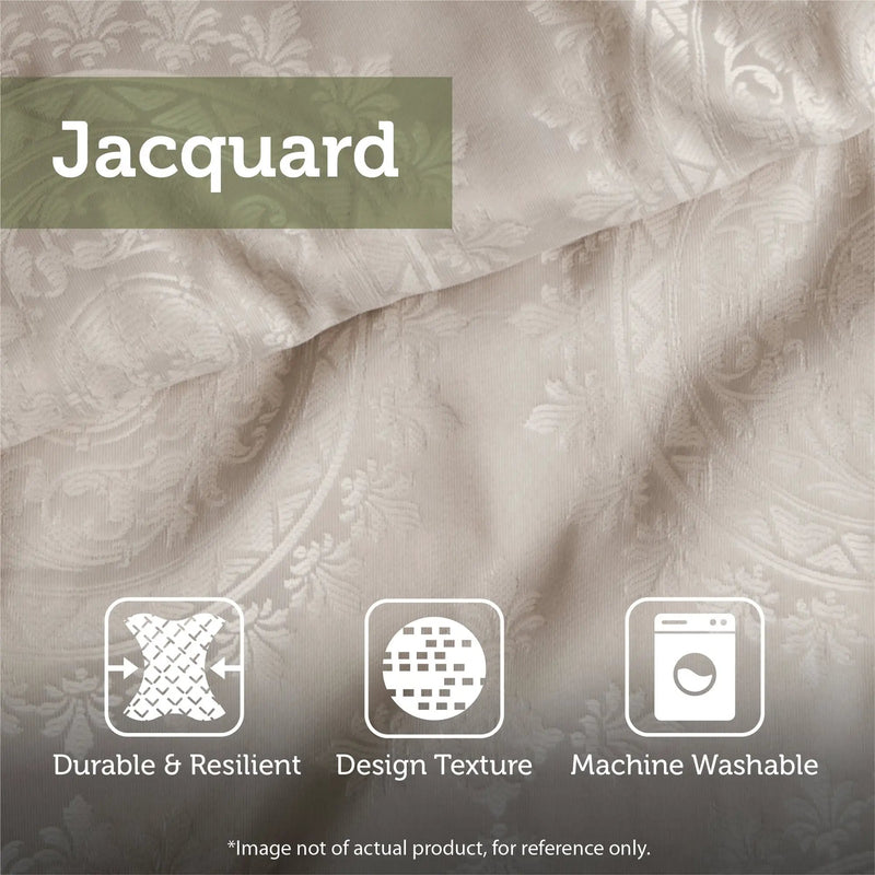 Cal King 7 Piece Jacquard Comforter Set with Throw Pillows by HouseOfZazla