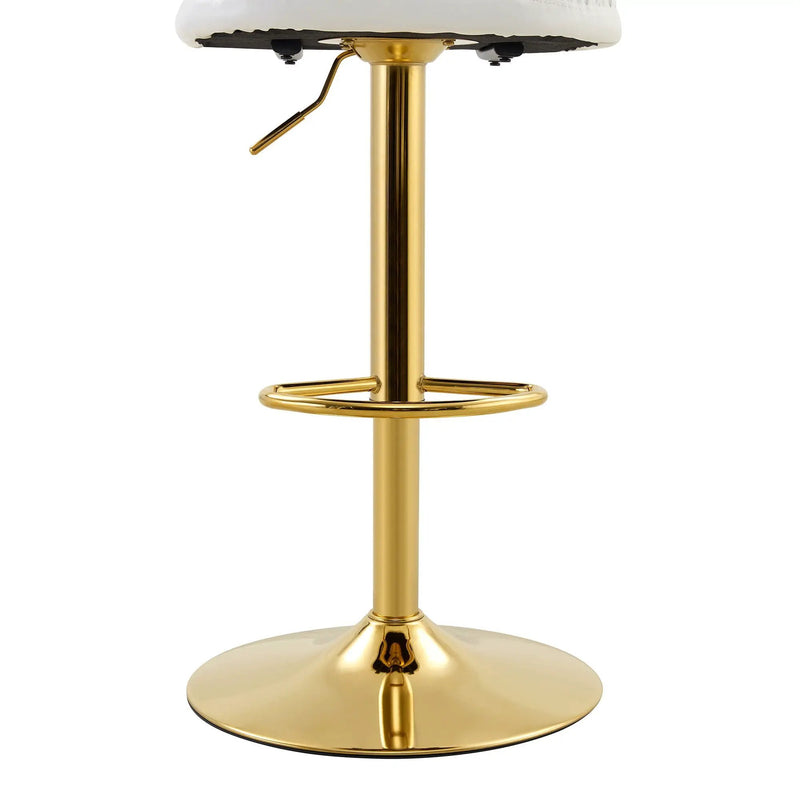 Adjustable Height Bar Stools & Footrest For Kitchen Island (Set of 2)