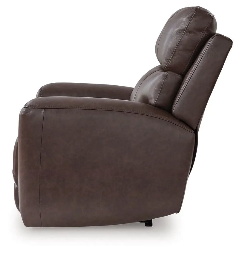 Crossplex - Power Recliner / Adjustable Headrest - Smoke by Unique Piece Furniture