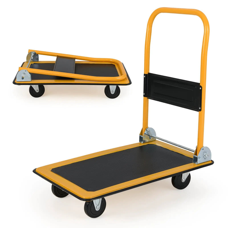 Platform Cart Dolly Foldable Warehouse Push Hand Truck-Black by DirectDeals