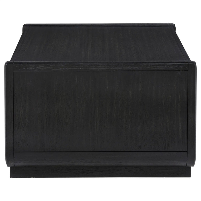 Leandro 2-drawer Wood Cocktail Coffee Table Burnished Black by Unique Piece Furniture
