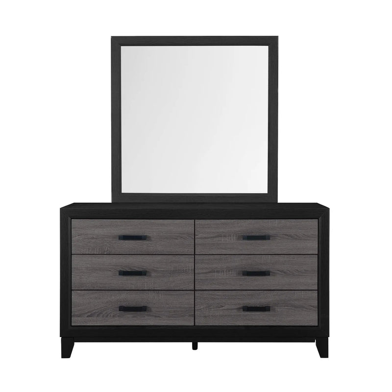 Soluto - Mirror - Gray / Black by Unique Piece Furniture