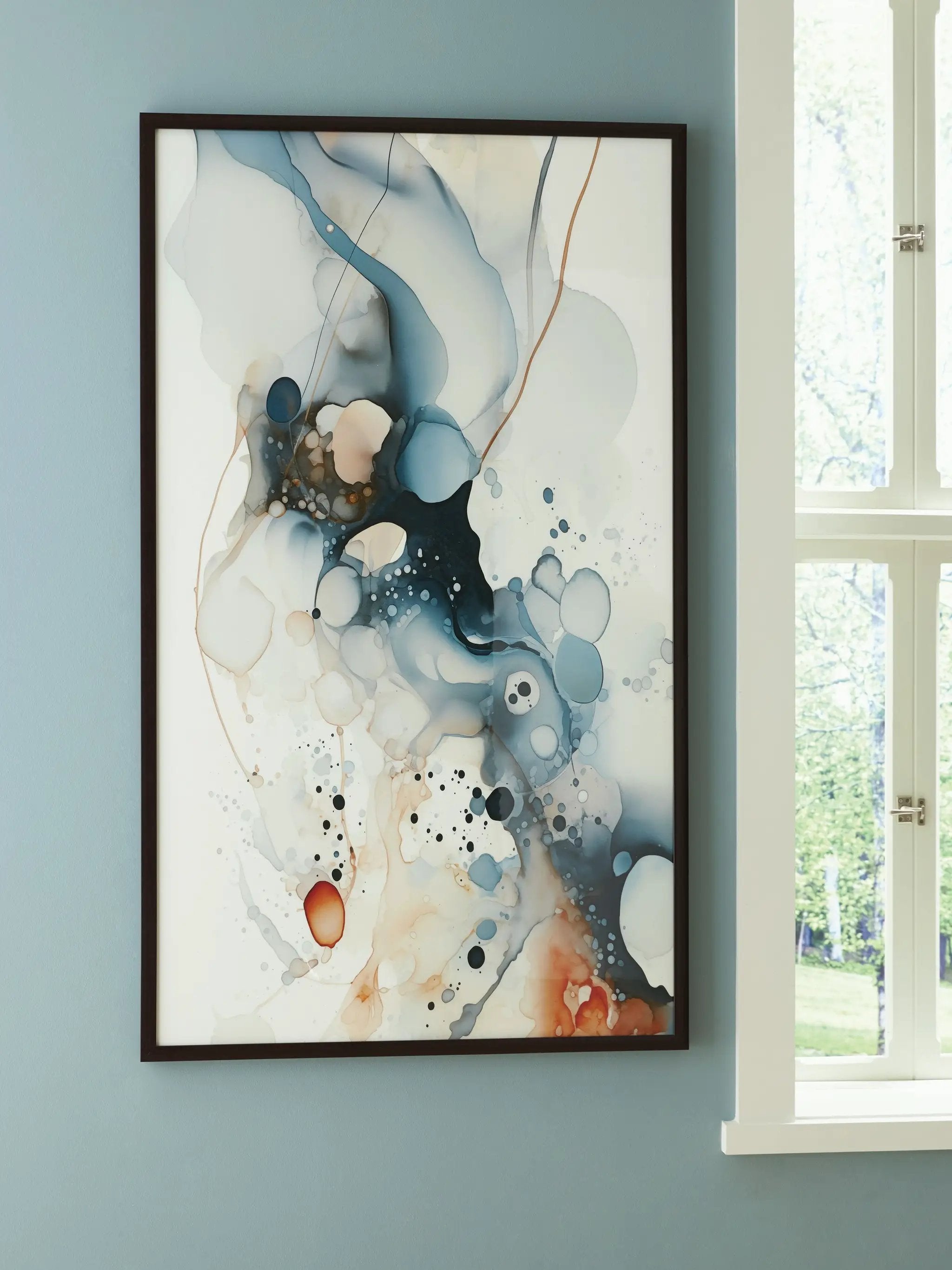 Foxenburg - Wall Art - Blue / Amber / White by Unique Piece Furniture