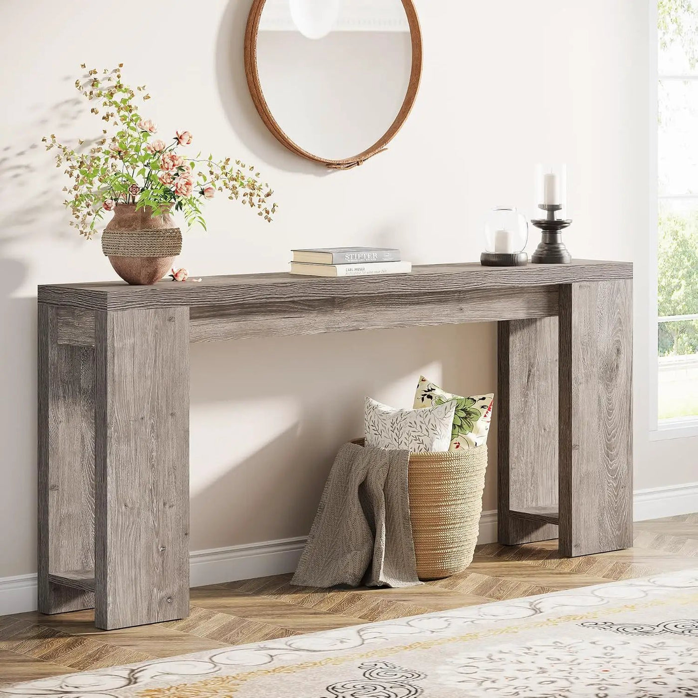 Extra Long Console Table For Living Hallway by HouseOfZazla