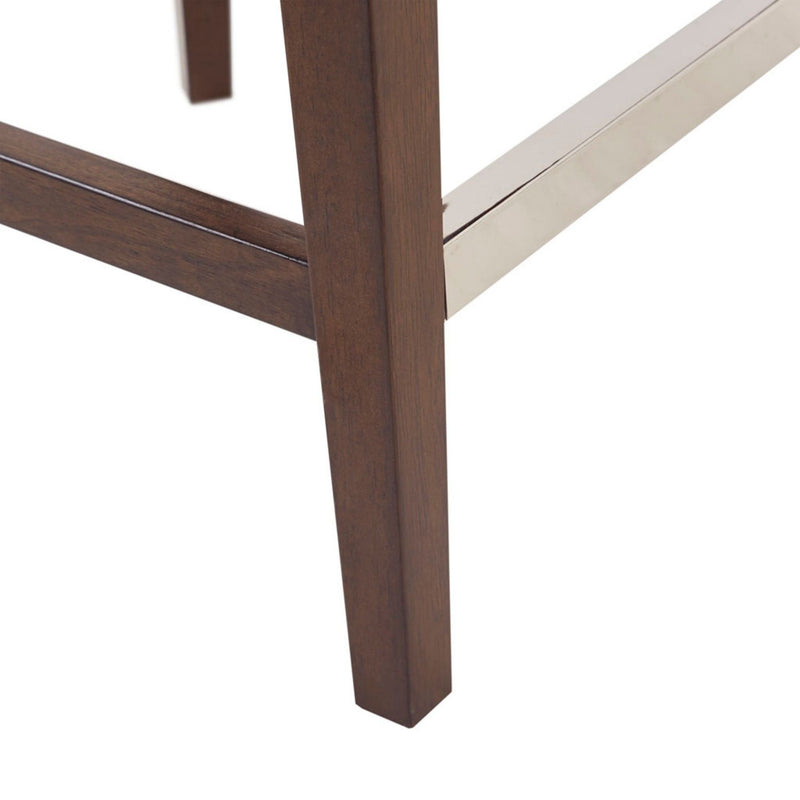 Counter Stool With Swivel Seat, Upholstery And Solid Wood Legs - Cream by HouseOfZazla