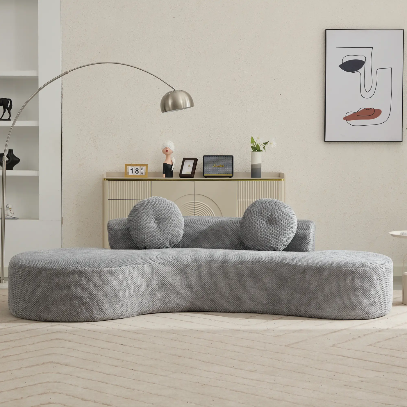 105.5'' Curved Sofa - Modern Minimalist Design by HouseOfZazla