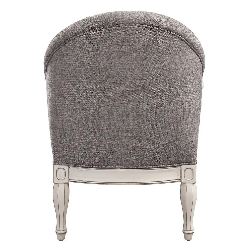 Florian - Chair - Gray Fabric & Antique White by Unique Piece Furniture
