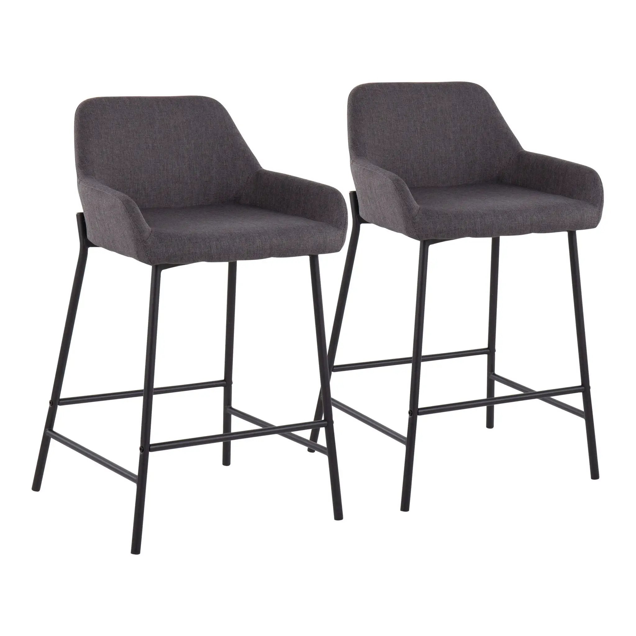 Daniella - Industrial Fixed Height Counter Stool (Set of 2) by HouseOfZazla