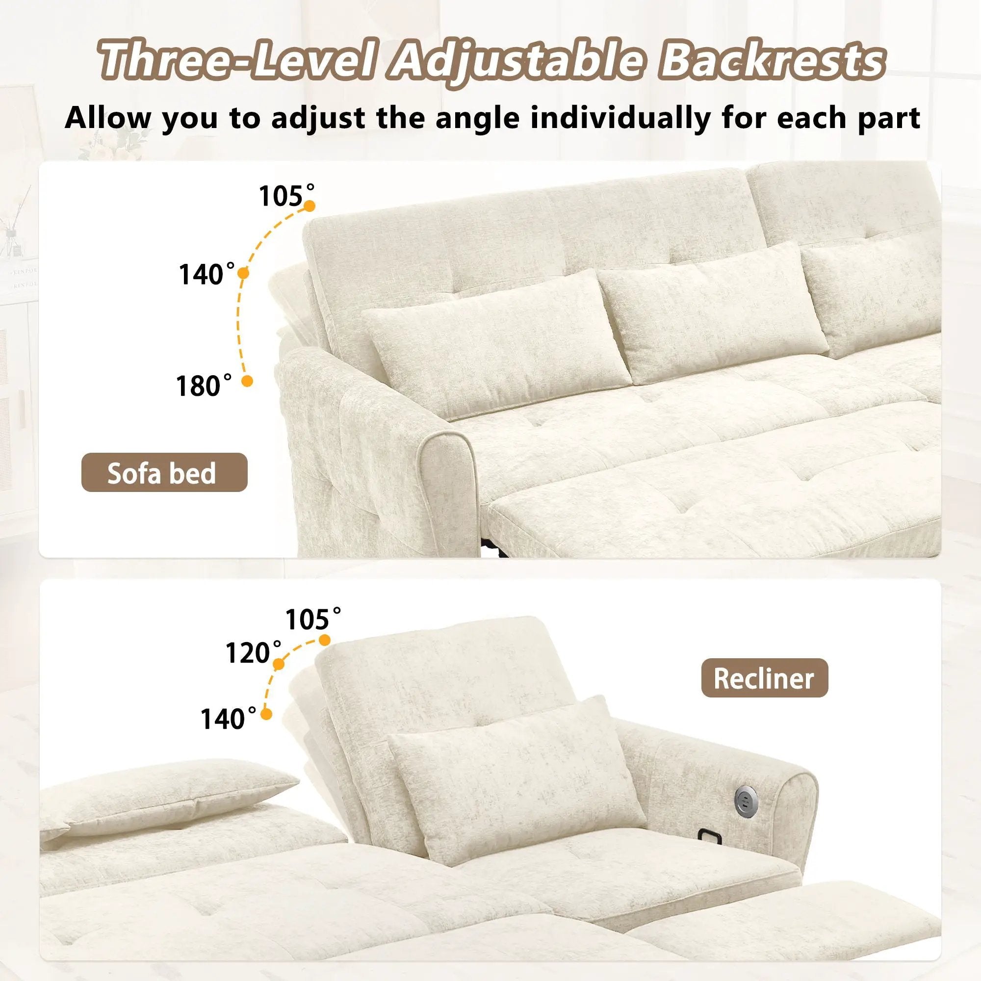 3 Seater Sofa Bed And Reversible Recliner by HouseOfZazla