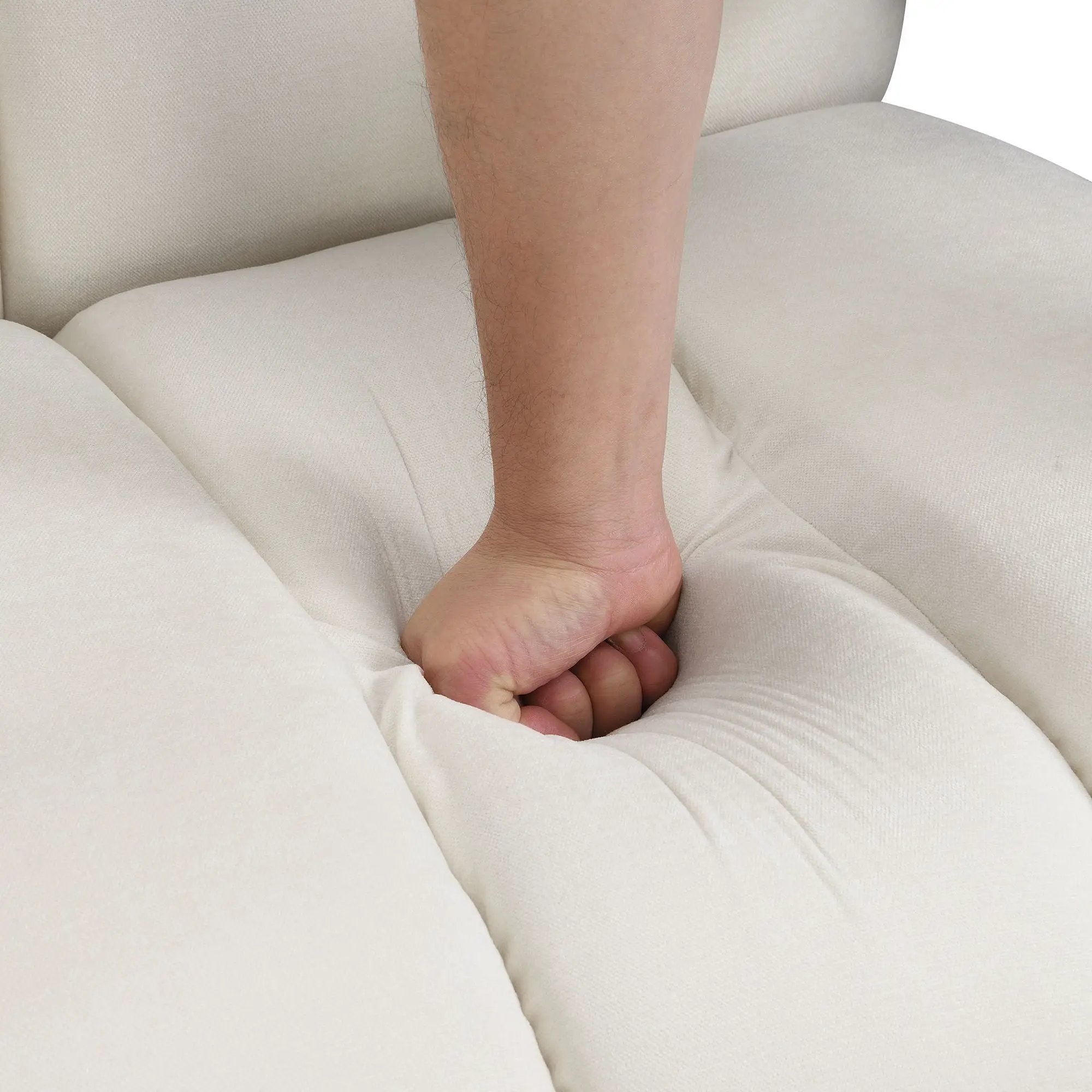 Modern Minimalist Leisure Armchair With L Shaped Armrests