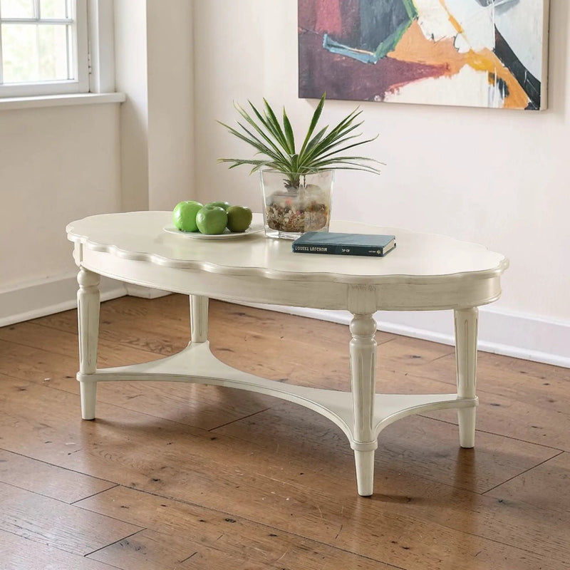 Fordon - French Antique Coffee Table - Ivory by Unique Piece Furniture