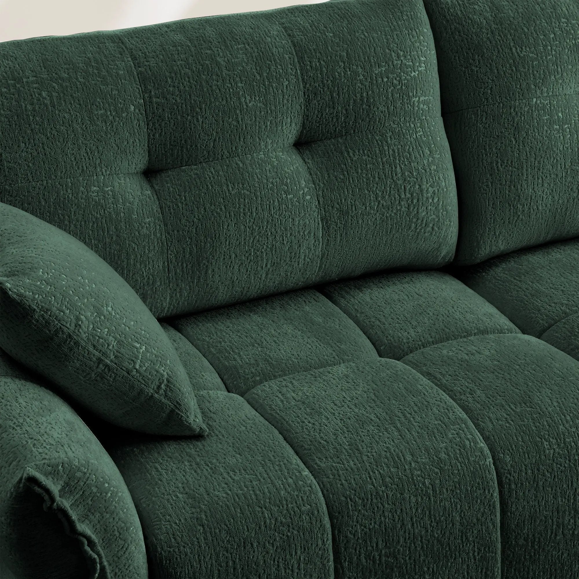 Sofa Set With Ottoman And Pillows, Textured, High Resilience Cushions by HouseOfZazla