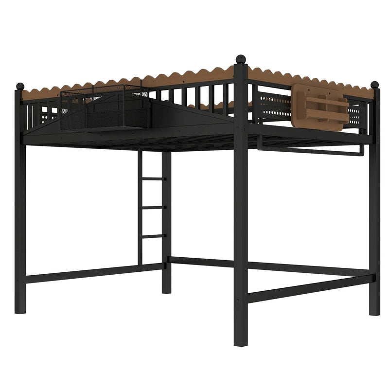Queen Size Loft Bed with Ladders and Storage by HouseOfZazla
