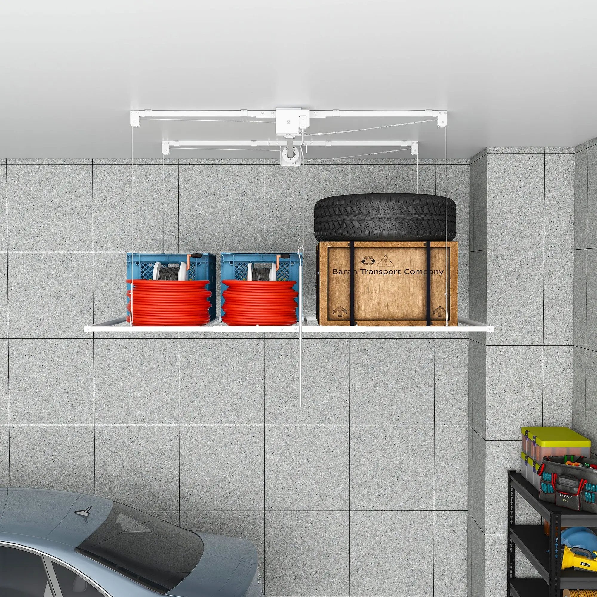 Overhead Garage Storage Rack 3x6 FT for High Ceilings by HouseOfZazla