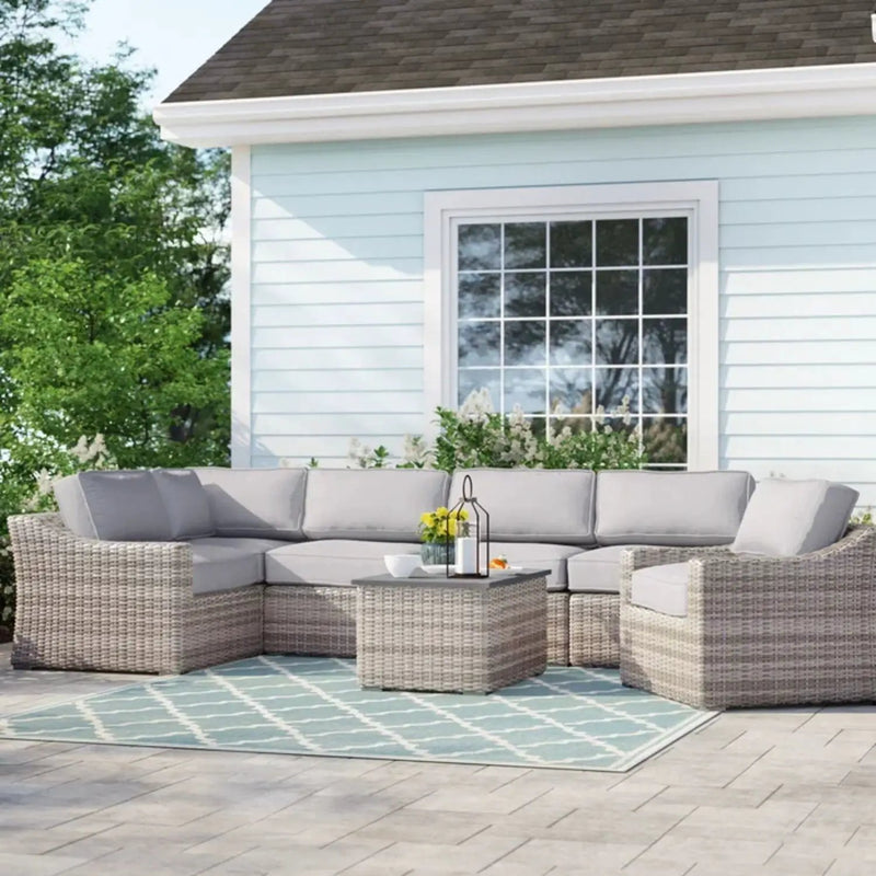 Stylish Sofa Seating Group With Cushions Perfect For Outdoor Gatherings by HouseOfZazla