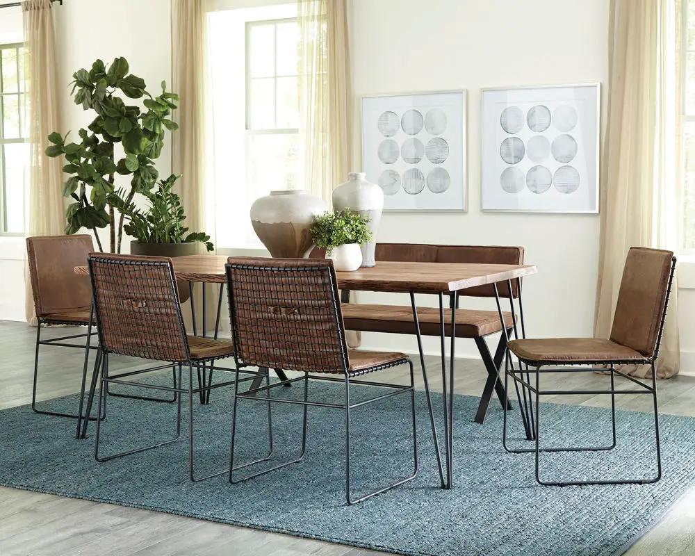 Sherman 71-inch Live Edge Dining Table Natural Acacia by Unique Piece Furniture