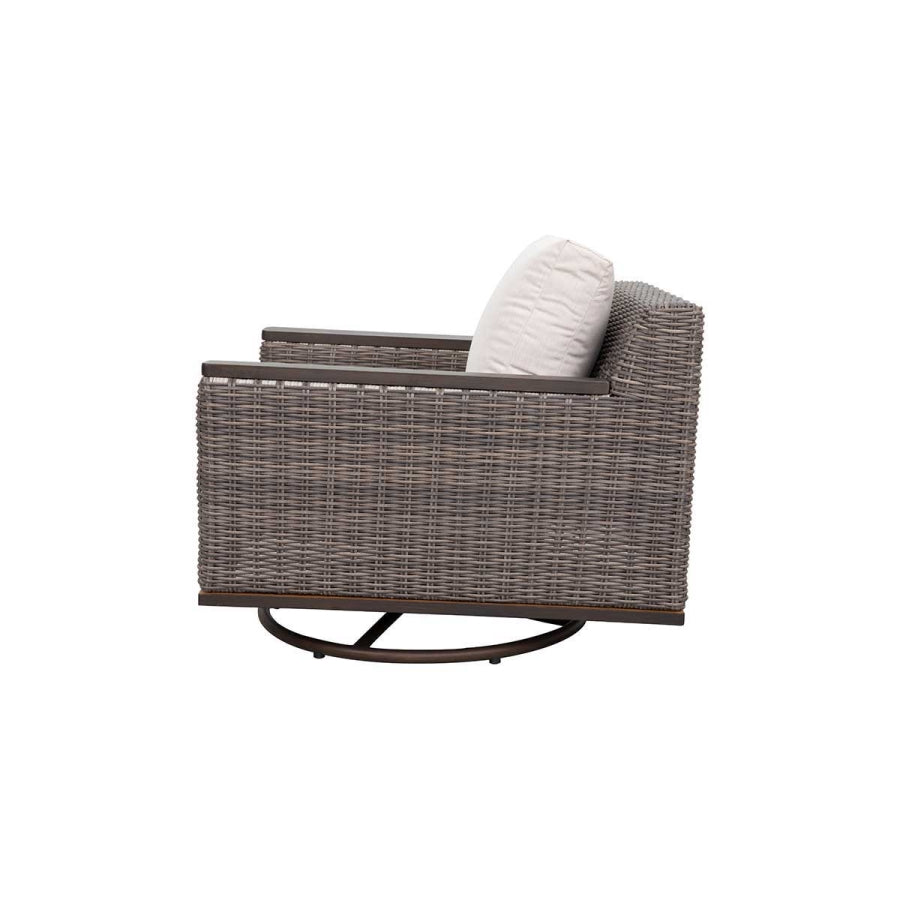 Beaufort 4-Piece Wicker Sofa Set with Swivel Rocking Chairs by Outdoor-USA®
