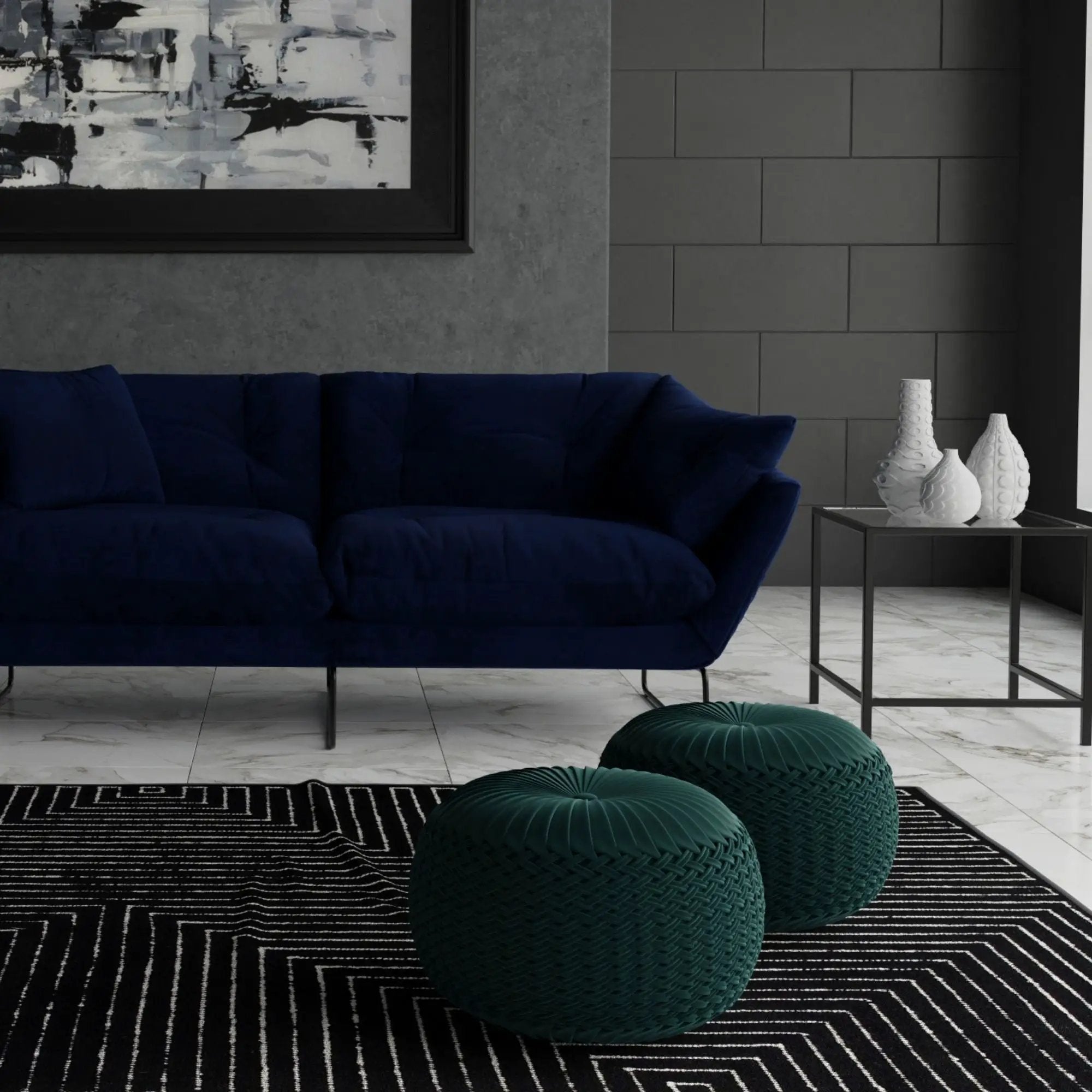 Grafton - Handcrafted Round Pouf by Unique Piece Furniture