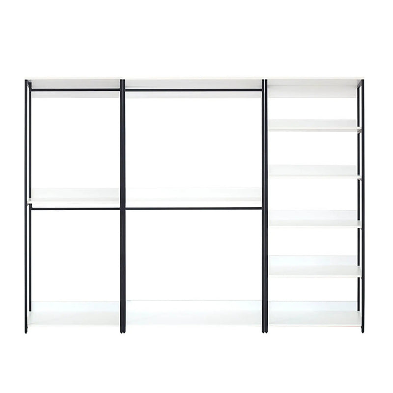 Fiona - Freestanding 3 Tower System Walk-In Closet With 7 Shelf - White by HouseOfZazla
