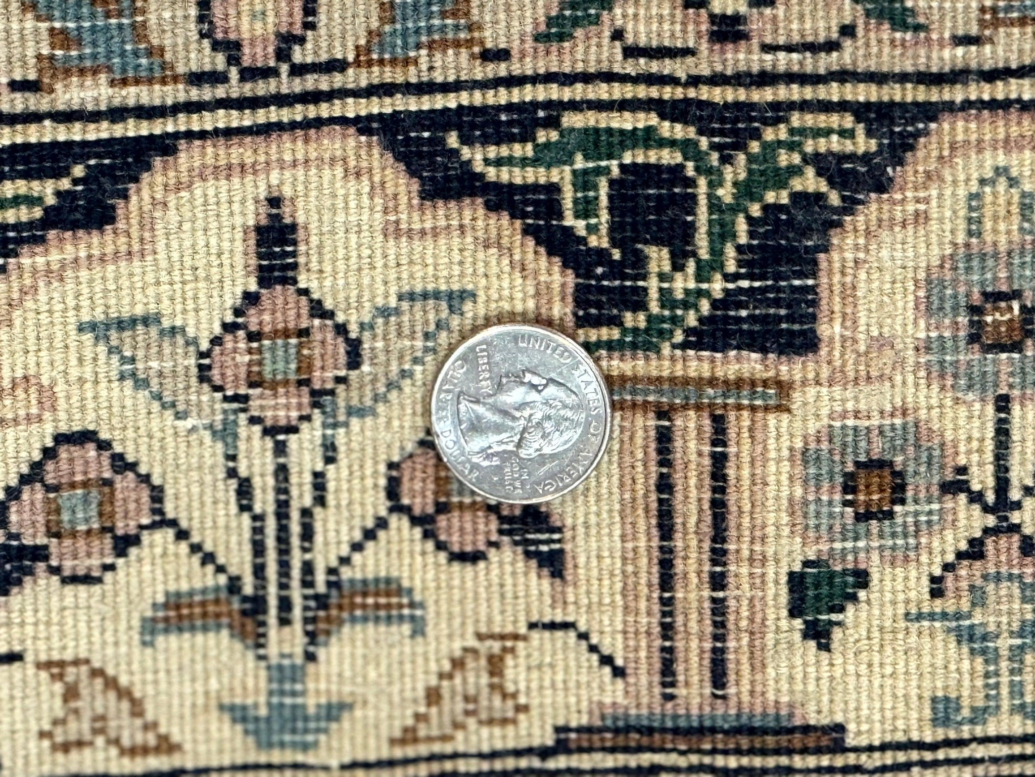 Small Tree of Life Prayer Rug, Pak Persian Rug 2.7 x 4, , Birds, Lantern, Handmade Vintage Fine 260 KPSI by Jewel Rugs