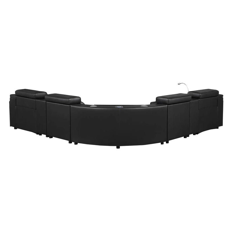 Nova - Sectional With Bluetooth Speaker, LED And Lifting Wine Cabinet by HouseOfZazla