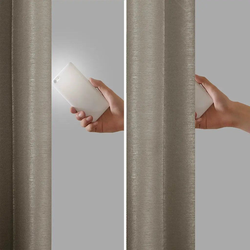 Twist Tab Total Blackout Window Curtain Panel Pewter 50x95 by HouseOfZazla