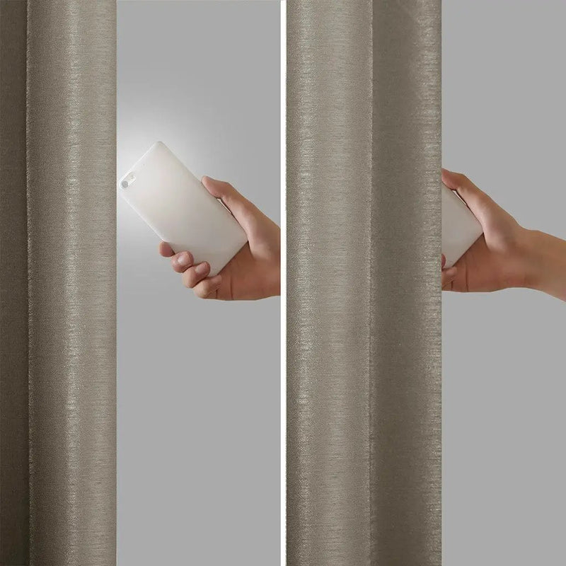 Twist Tab Total Blackout Window Curtain Panel Pewter 50x95 by HouseOfZazla