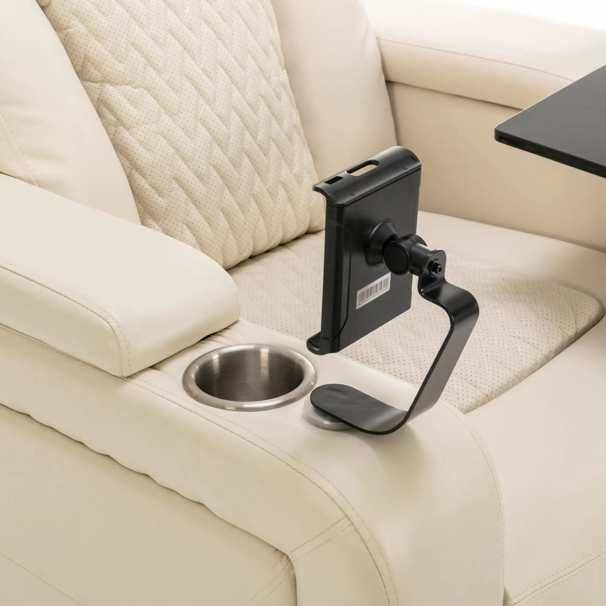 270 Degree Swivel Power Recliner With Tray Table, Phone Holder, Cup Holder, USB Port by HouseOfZazla
