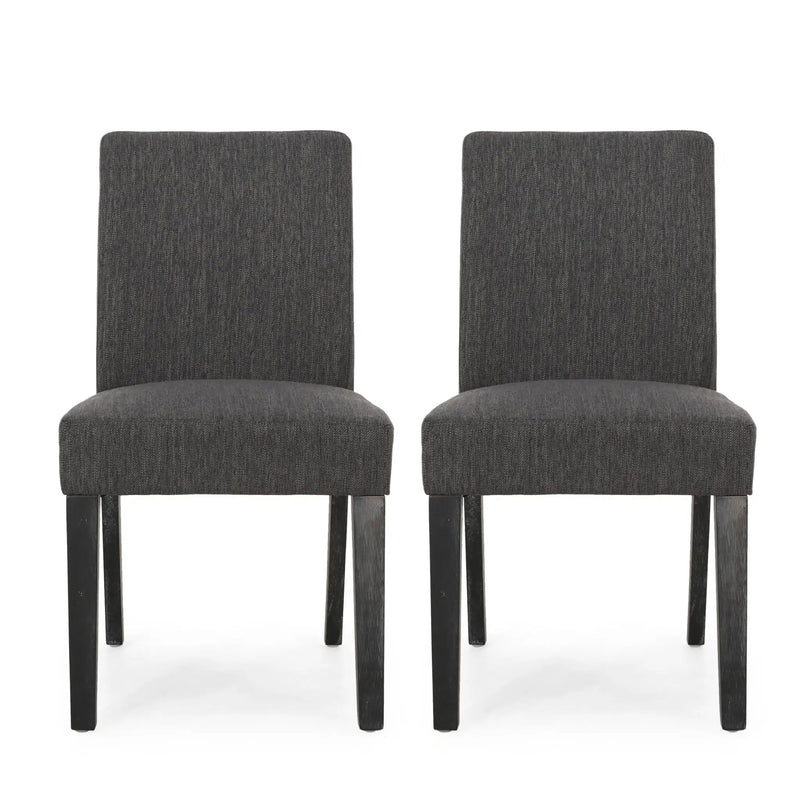 Contemporary Dining Chair with Upholstered Seating and Tapered Legs by HouseOfZazla
