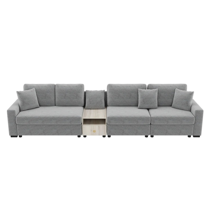 Modular Sofa Couch With Storage Armrest And Center Console by HouseOfZazla