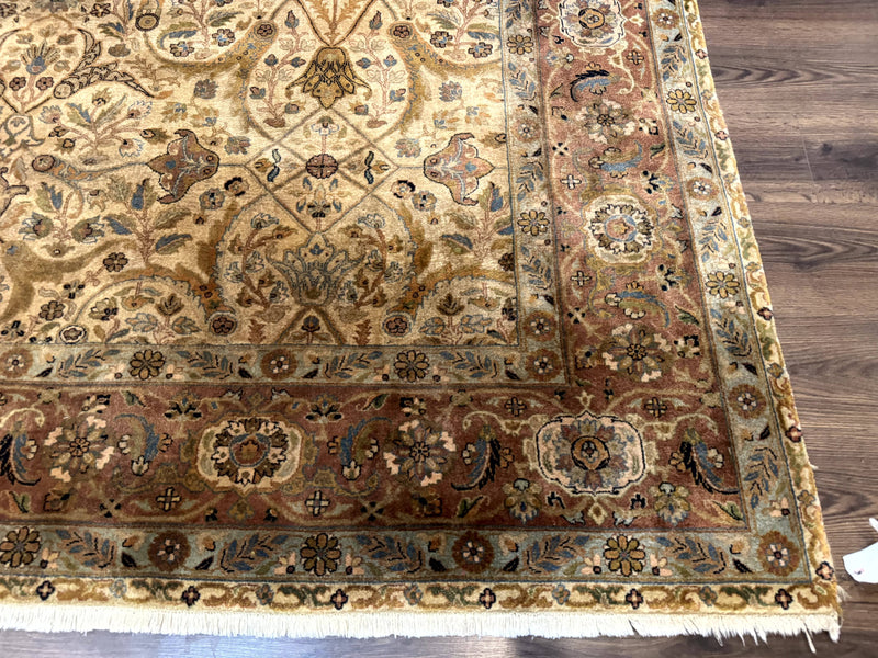 Indo Persian Rug 8x10, Teawash Bidjar Carpet, Allover Pattern by Jewel Rugs