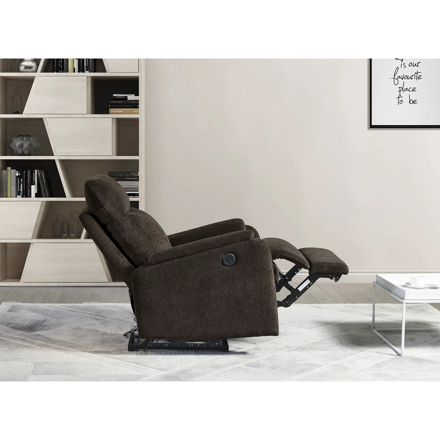 Recliner Chair With Power Function Easy Control Big Stocks, Recliner Single Chair For Living Room, Bed Room by Unique Piece Furniture