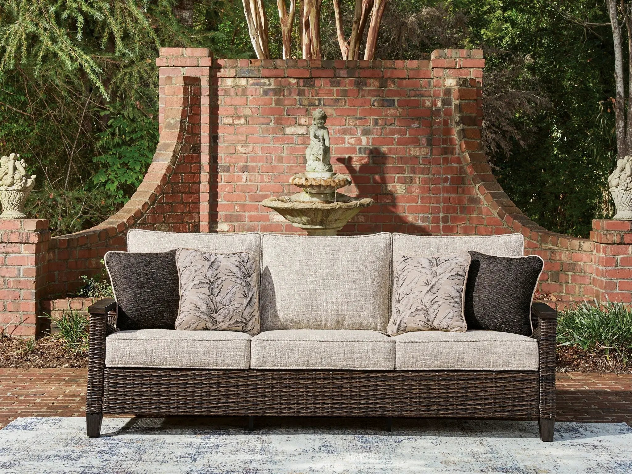 Monterey Point - Sofa With Cushion - Dark Brown by Unique Piece Furniture