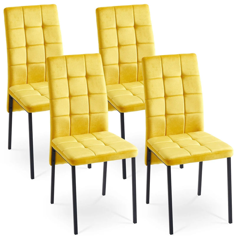High Back Nordic Dining Chair Modern Fabric Chair With Legs (Set of 2) by HouseOfZazla