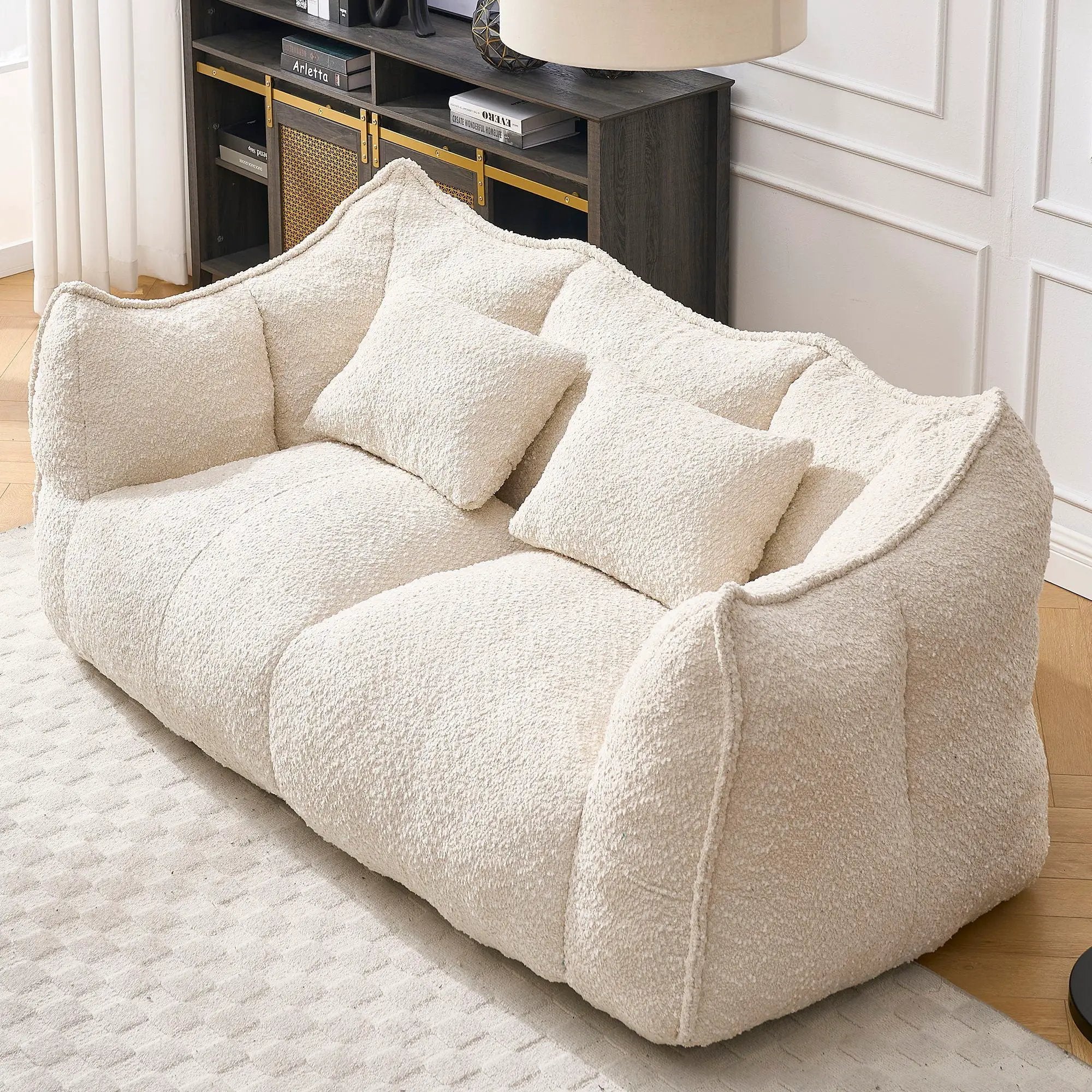 Comfortable Dual Beanbag Chair With High Resilience Foam Core For 2 People by HouseOfZazla