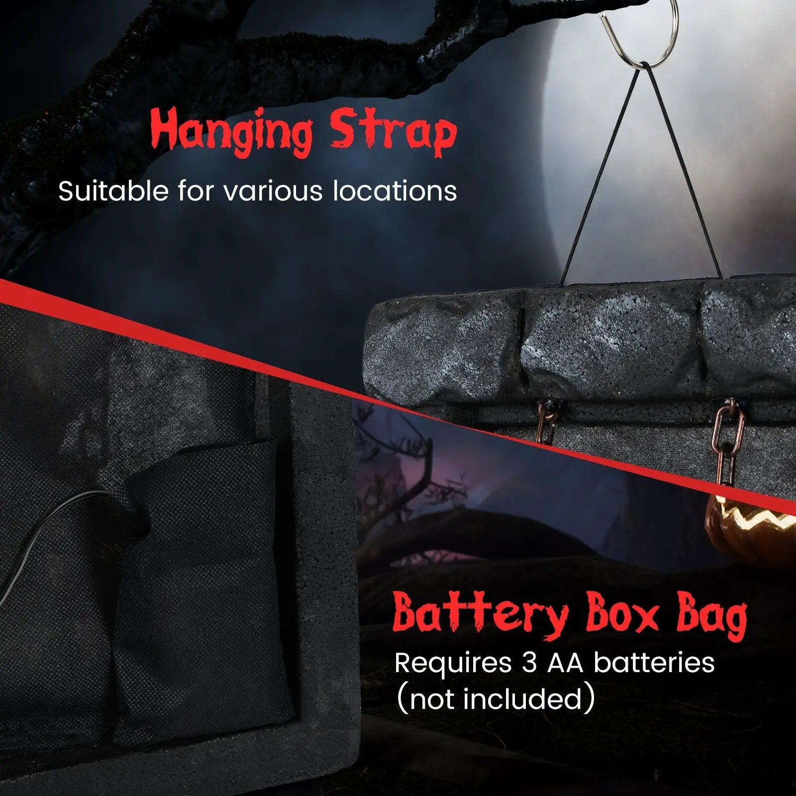 Halloween Hanging Animated Zombie Prisoner Decoration Sound-Activated by DirectDeals