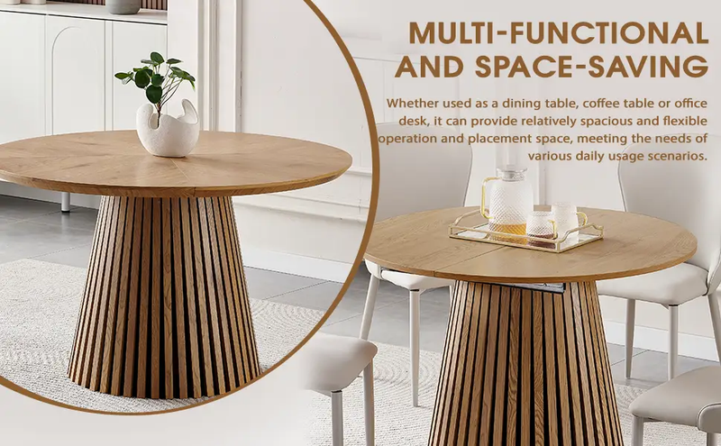 Wooden Dining Table - Modern Round Kitchen Design by HouseOfZazla
