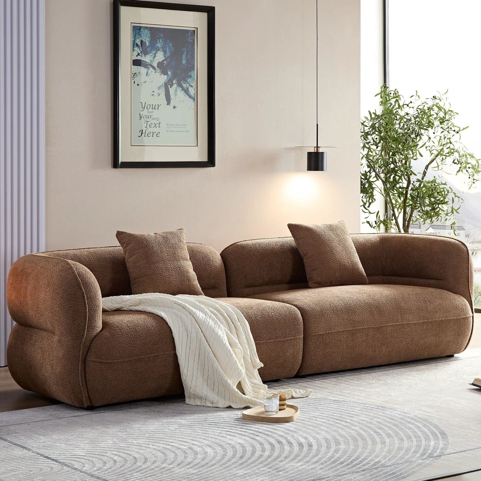 Sectional Sofa With Durable Fabric, Solid Wood Frame, And High Density Sponge Fill by HouseOfZazla