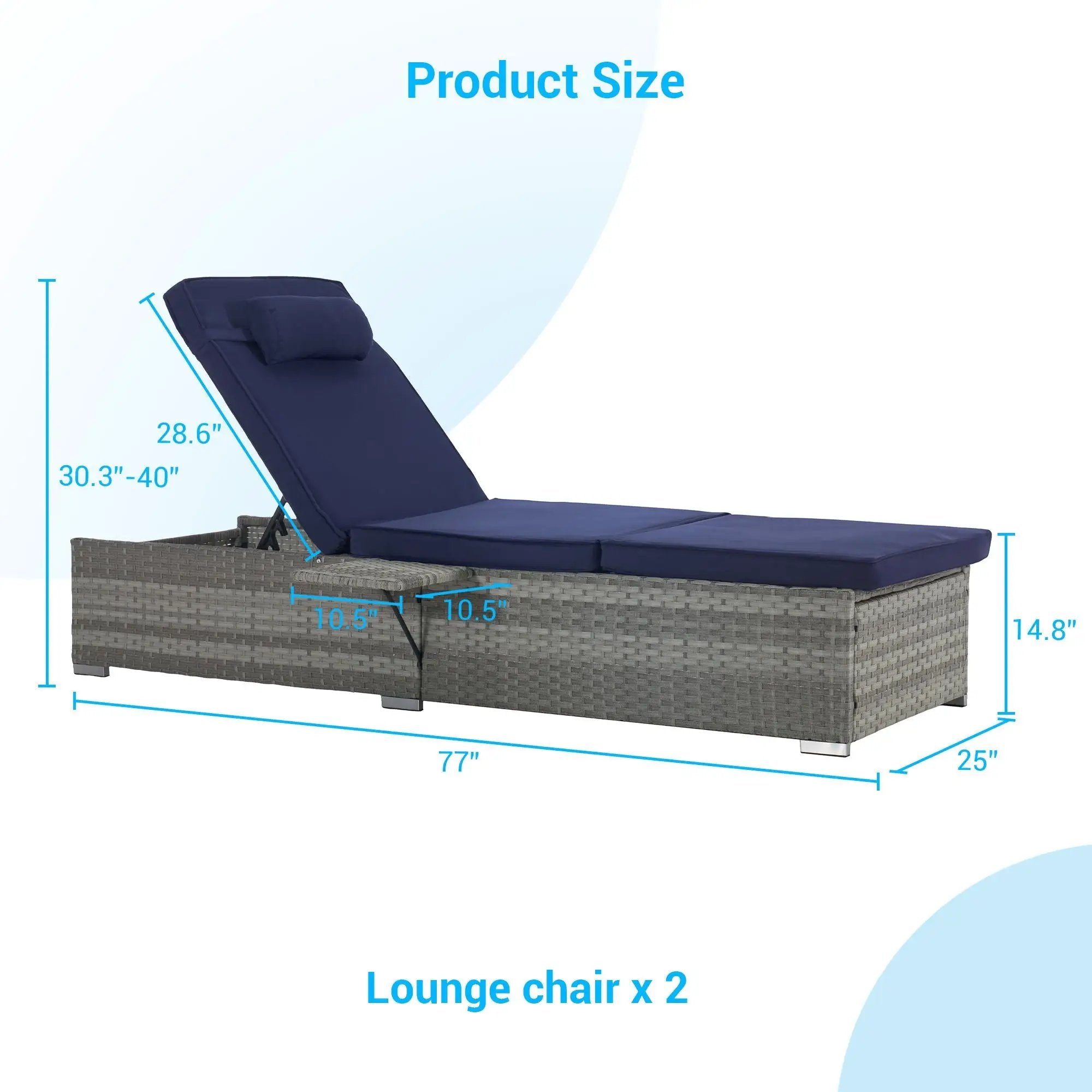 Outdoor Sofa Pe Rattan Furniture Deck Chair - Gray by Unique Piece Furniture