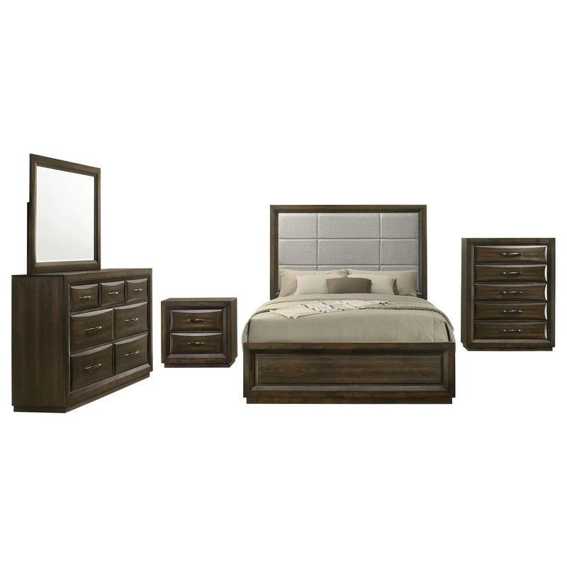 Atlas 5-piece Eastern King Bedroom Set Dark Oak by Unique Piece Furniture