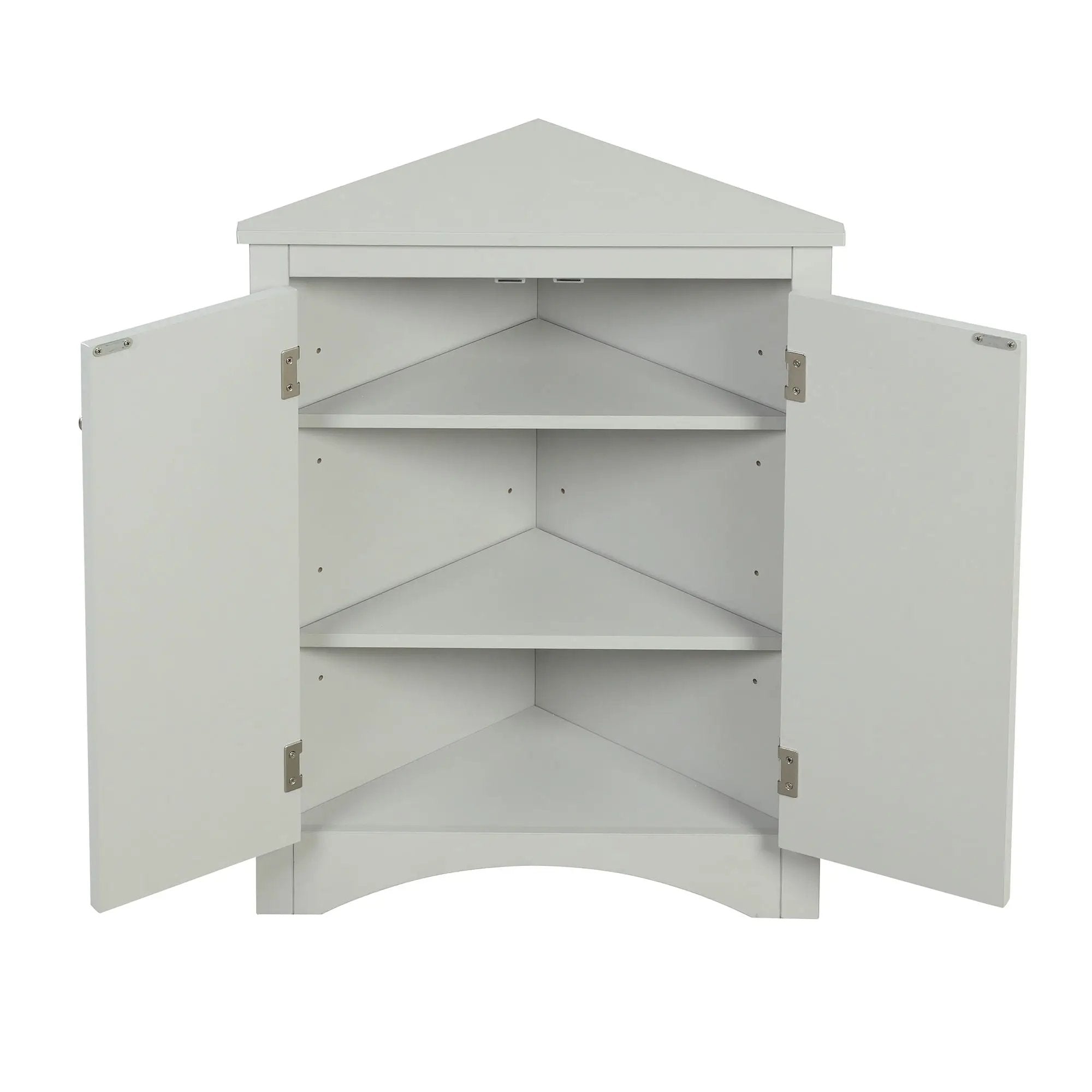 Triangle Bathroom Storage Cabinet With Adjustable Shelves, Freestanding Floor Cabinet For Home Kitchen by HouseOfZazla