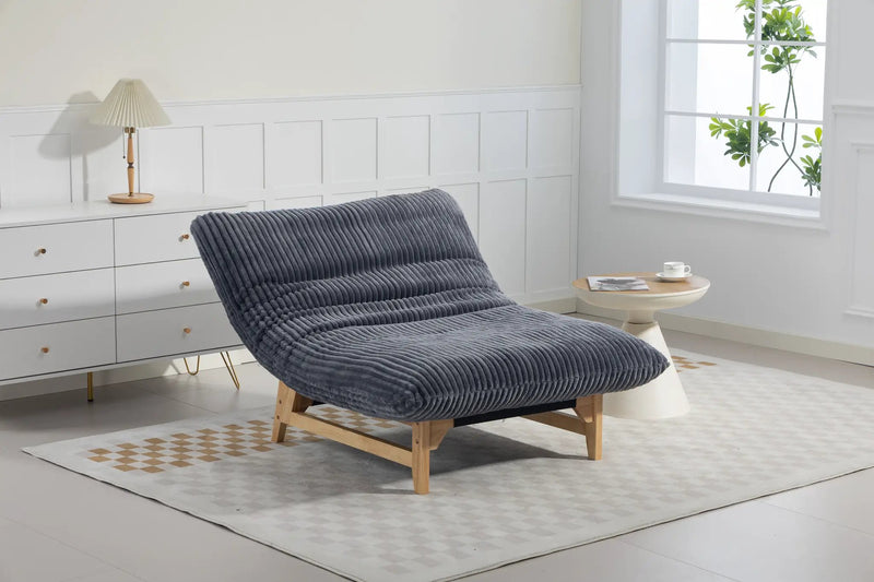 Bean Bag Chair for Adults with Solid Wood Frame by HouseOfZazla
