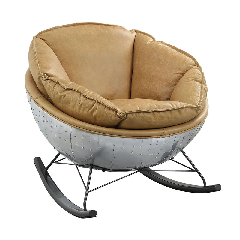 Pippin - Top Grain Leather Rocking Chair - Morocco by Unique Piece Furniture
