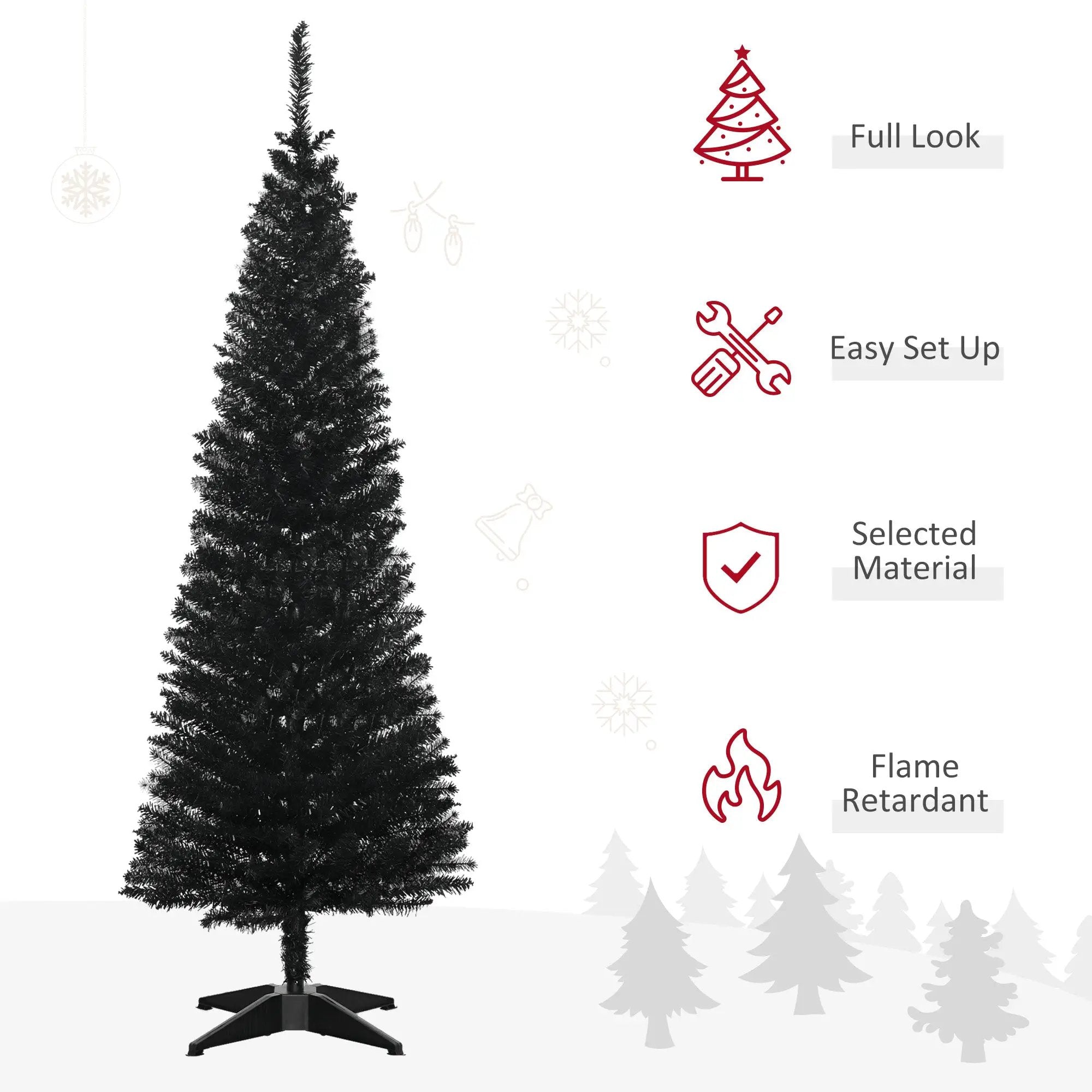 HOMCOM 5' Artificial Pencil Christmas Tree by HouseOfZazla