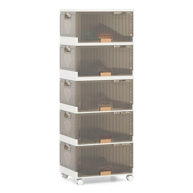 3/4/5/6-Cube Stackable Storage Bins with Detachable Wheels by DirectDeals