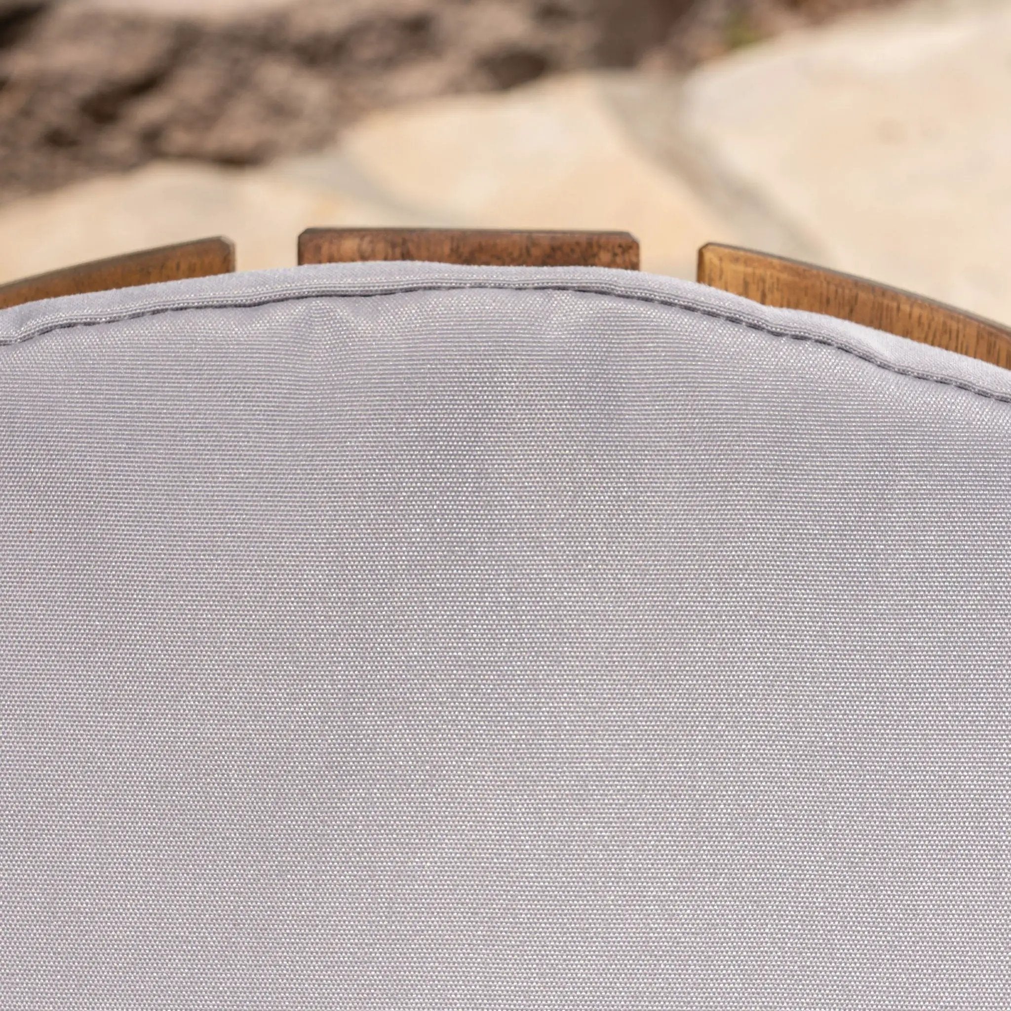 Outdoor Adirondack Chair Cushion With Water Resistant Fabric And Ties - Gray by HouseOfZazla