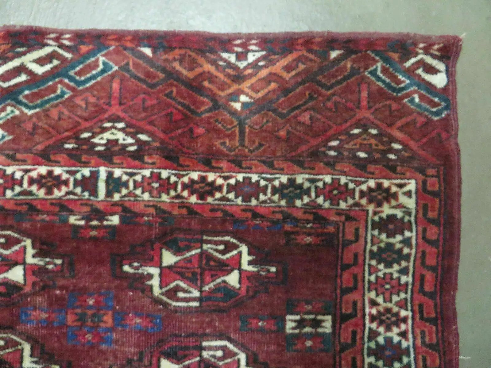 2.5' X 4' Antique Handmade Bokhara Turkoman Yamud Wool Rug Kilim Backing NICE by Jewel Rugs