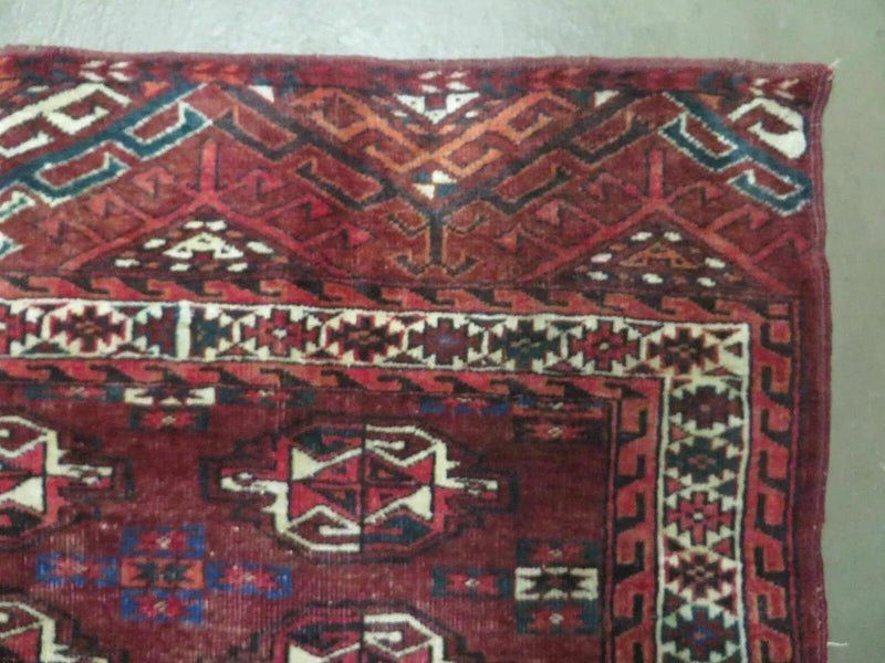 2.5' X 4' Antique Handmade Bokhara Turkoman Yamud Wool Rug Kilim Backing NICE by Jewel Rugs