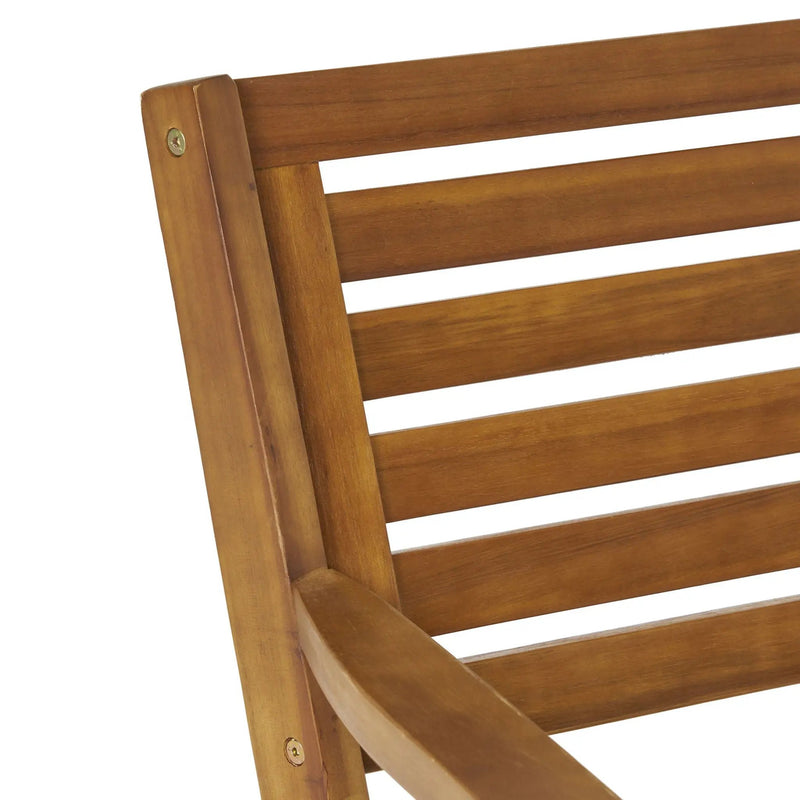 Outdoor Hermosa 5 Piece Wood Dining Set With Cushions - Teak / Beige by HouseOfZazla